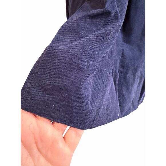 Heirlooms by Polly Flinders Blue Corduroy Smoked Apple School Dress Peter Pan 4 - Picture 4 of 8
